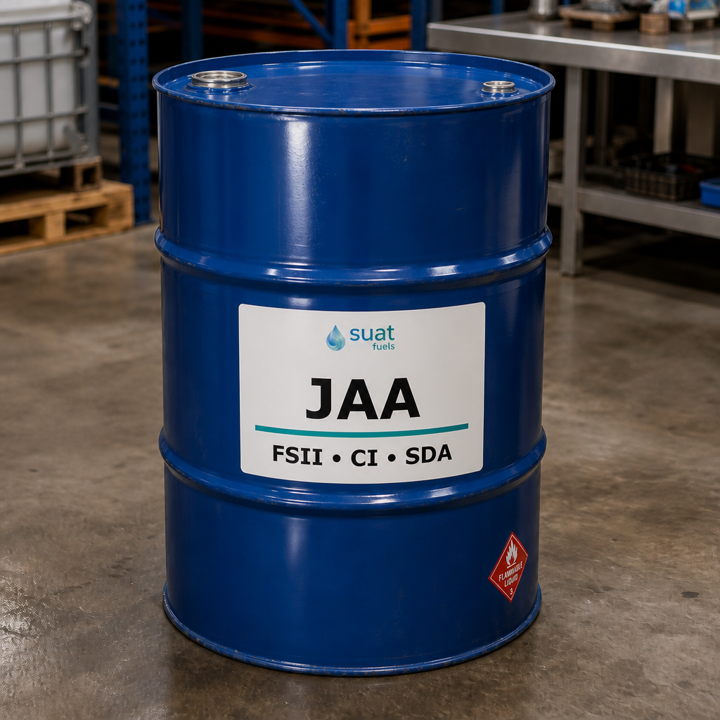 JAA jet fuel with FSII, CI and SDA additives — 54 USG drum